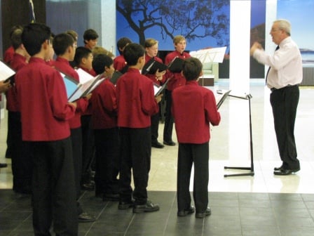 2.	The Australian Boys Choir in performance, led by Artistic Director Mr Noel Ancell OAM.
